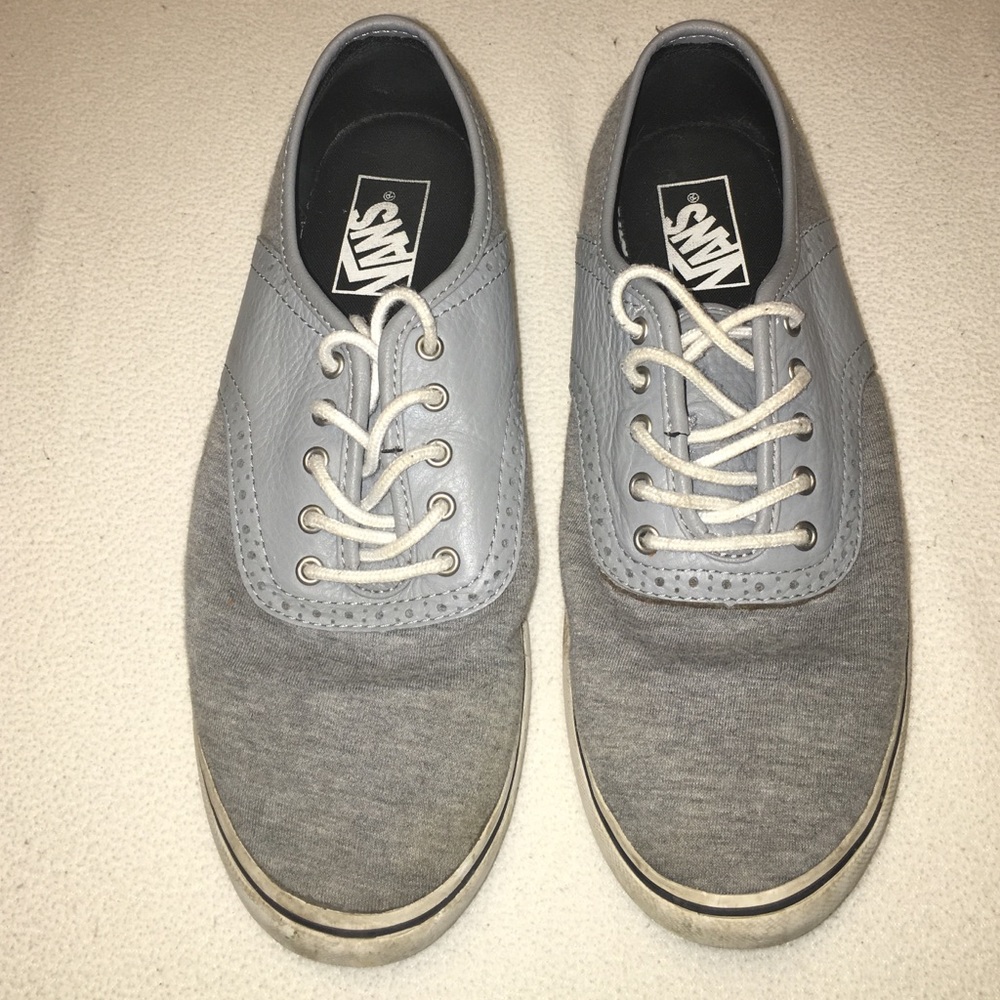 Vans grey leather accents size 9